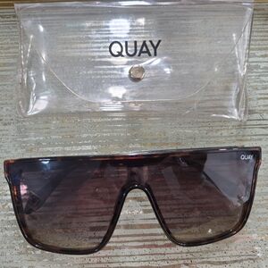 Quay Australia Brown Shield Sunglasses